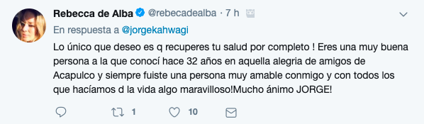 Famosos muestran su apoyo a Jorge Kahwagi