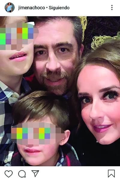 Jimena Pérez "La Choco" y su familia. Foto: Instagram