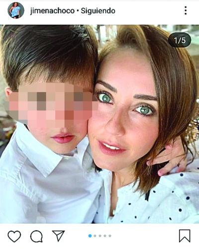Jimena Pérez "La Choco" y su hijo. Foto: Instagram