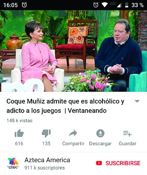 Coque Muñiz. Foto: YouTube Ventaneando