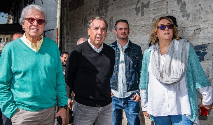 Emilio Azcárraga y Patricio Wills visitaron la producción de La Usurpadora. Foto: Cortesía Televisa