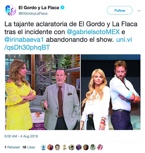 Foto: Instagram El Gordo y la Flaca