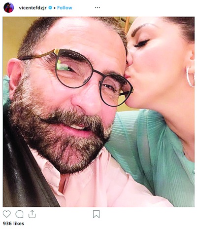 Vicente Fernández Jr. y Karina Ortegón. Foto: Instagram