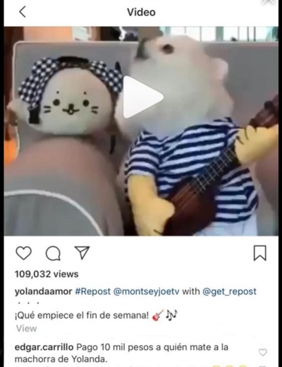 Amenazas a Yolanda Andrade. Foto: Instagram Yolanda Andrade