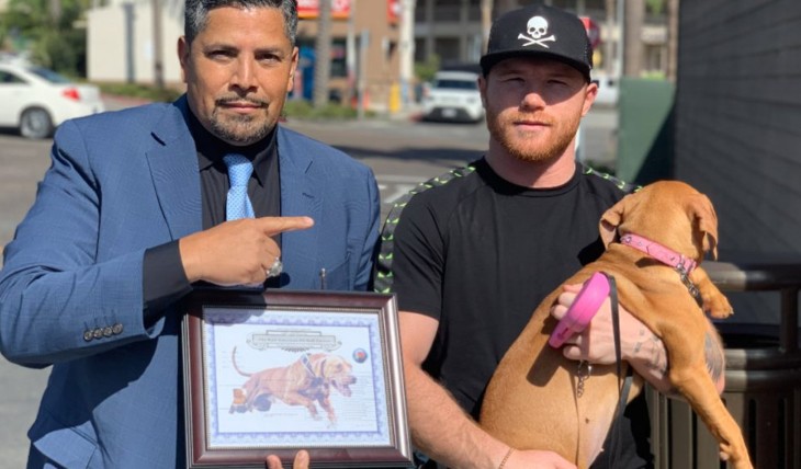 Saúl "Canelo" Álvarez y Chico López. Foto: www.therealpitbull.com