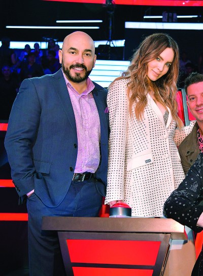 Lupillo Rivera y Belinda en La Voz México. Foto: Cortesía