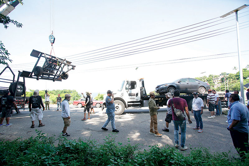 Filmación de Soltero con hijas | Foto: TVyNovelas