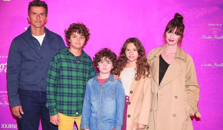 SUS AMORES. Su esposo, el venezolano Orson Salazar, y sus hijos, Orson, Lenon y Ava, fue lo que más extrañó la actriz mientras permaneció grabando en la Ciudad de México y otras locaciones. Foto: Getty Images