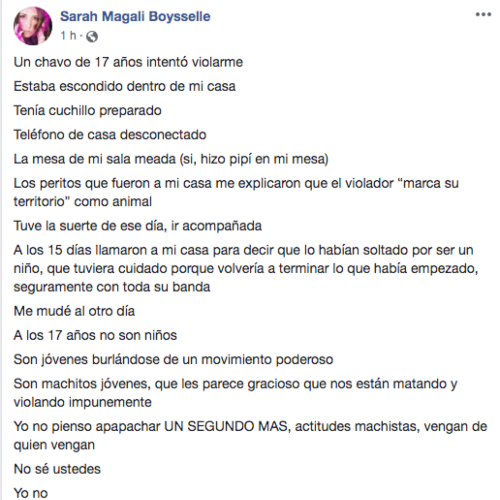 Captura de pantalla Facebook