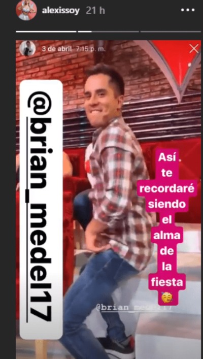 Bebeshita dedica mensaje a Brian Del Prado. Foto: Instagram