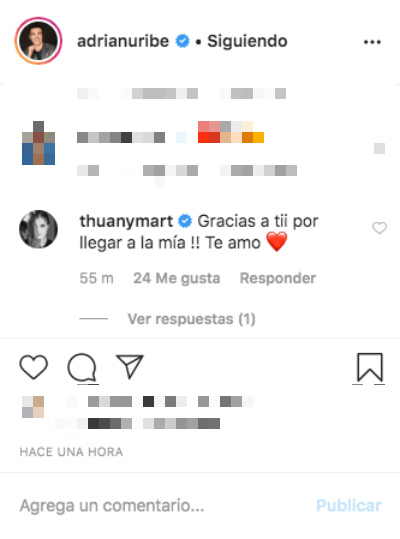 Adrián Uribe envía mensaje a Thuany Martins. Foto: Instagram
