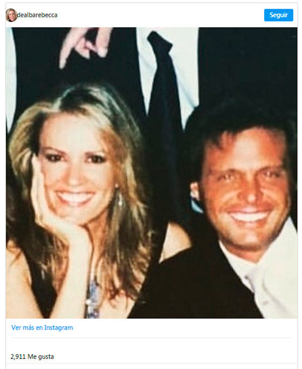 Rebecca de Alba y Luis Miguel. Instagram