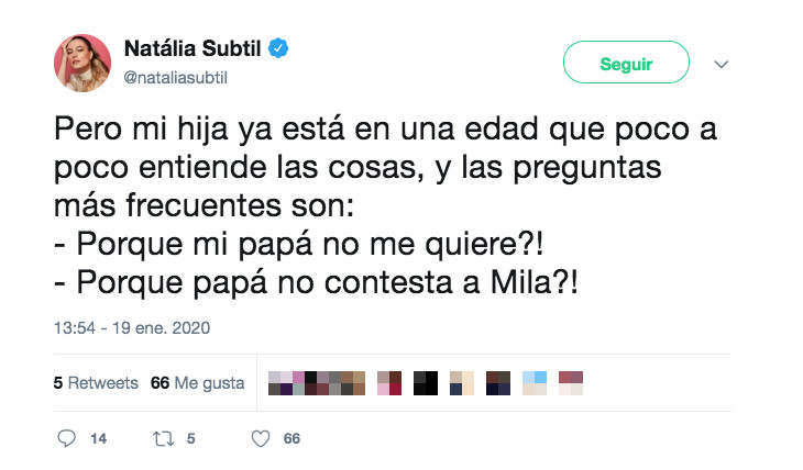 Natália Subtil. Foto: Twitter