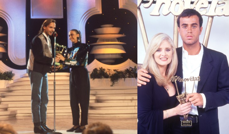 Miguel Bosé y Enrique Iglesias en Premios TVyNovelas. Foto: Archivo TVyNovelas