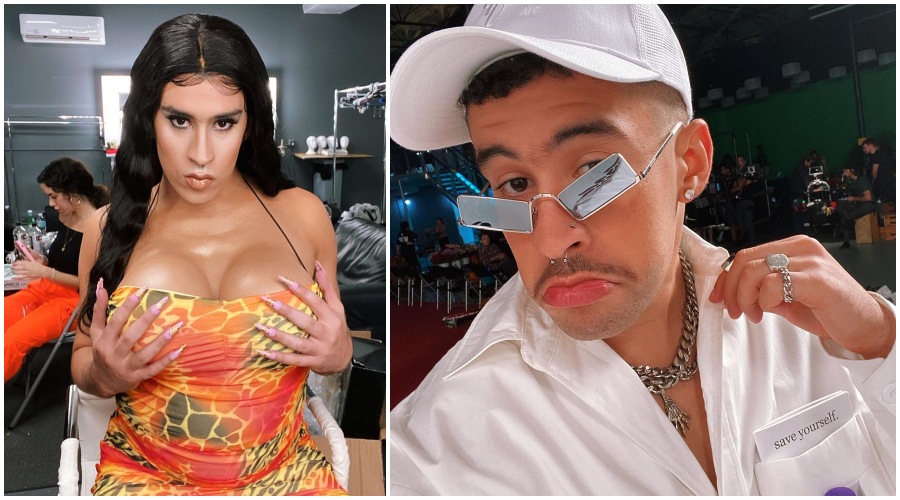 Bad Bunny genera polémica al besar a su novia vestido de mujer