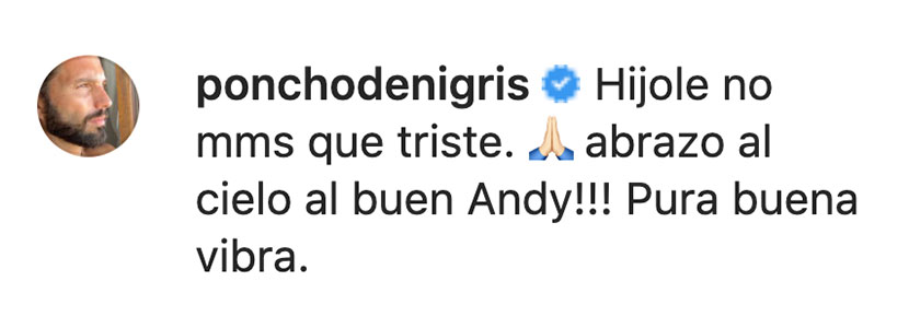 Famosos lamentan la muerte del productor Andrés Arreola