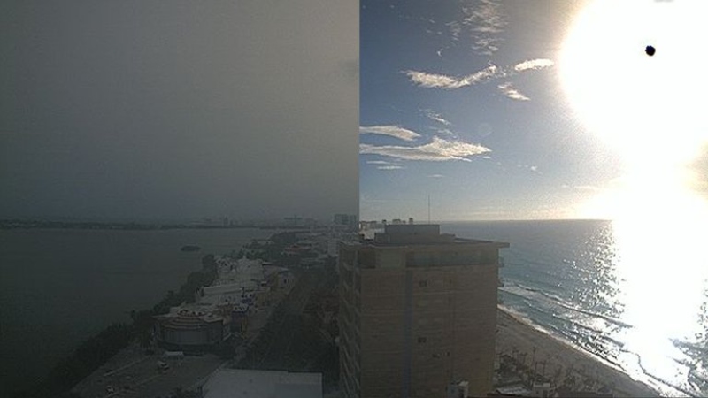 Así luce la impresionante nube de polvo del Sahara que llegó a México
