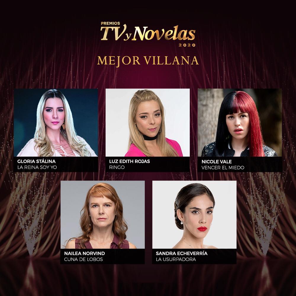 nominadas categoría mejor villana premios tvynovelas 2020