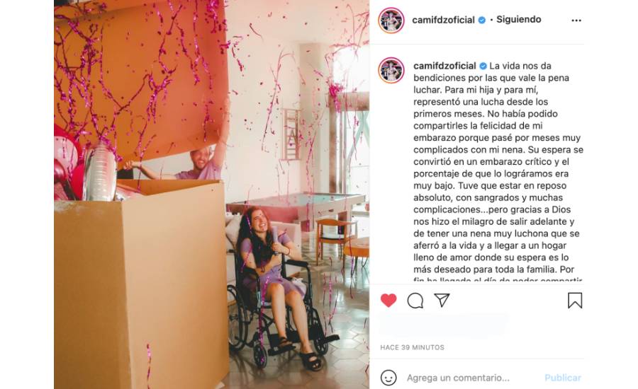 Camila Fernández embarazada