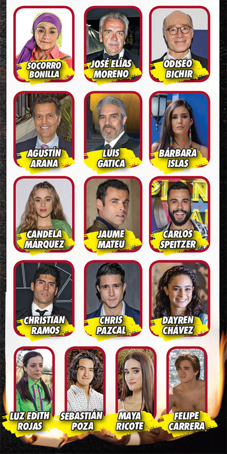 Elenco 'Fuego ardiente'