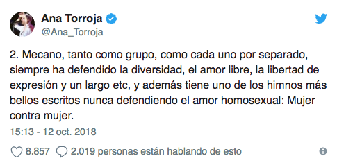 Por esta razón Ana Torroja se niega a cambiar letra de canción de Mecano
