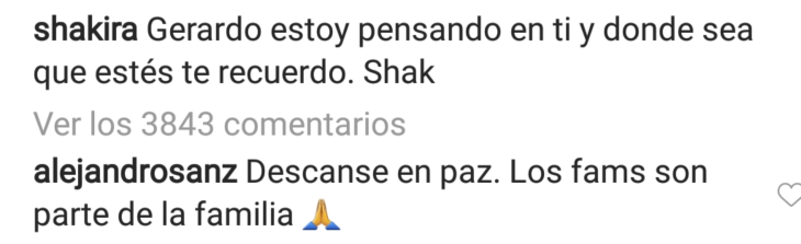 Shakira está de luto