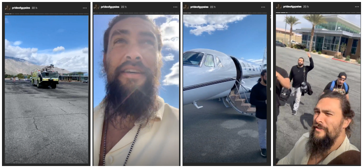 Avión de Jason Momoa hace aterrizaje de emergencia por incendio