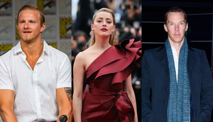 Alexander Ludwig, Amber Heard, Benedict Cumberbatch. Fotos: Getty Images