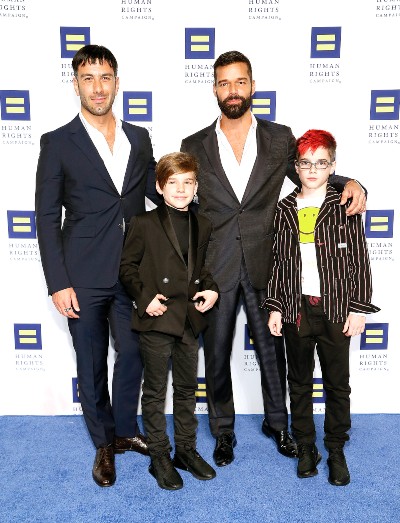 Ricky Martin, Jwan Yosef, Valentino y Matteo. Foto: Getty Images