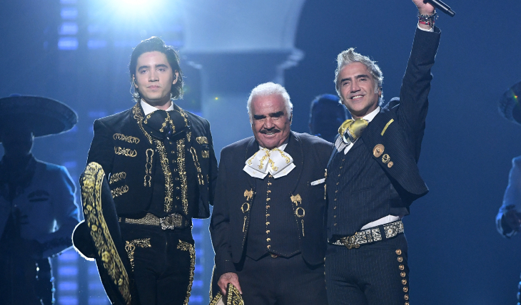 Alex, Vicente y Alejandro Fernández. Foto: Getty Images